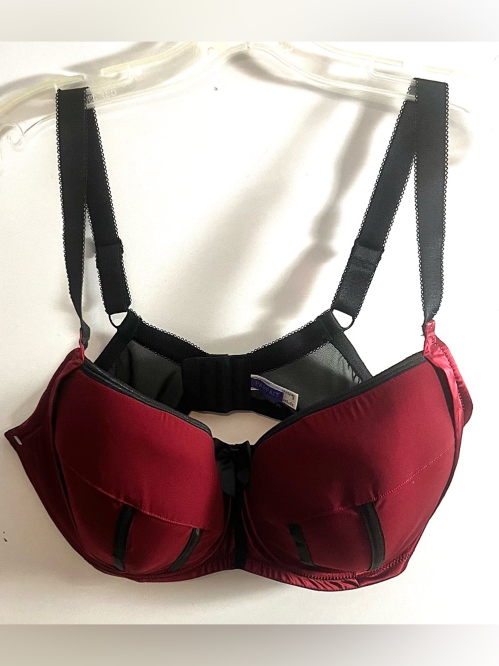 ❤️ Parfait Red & Black Full Bust Bra – Size 36J (US) ❤️ NWOT
